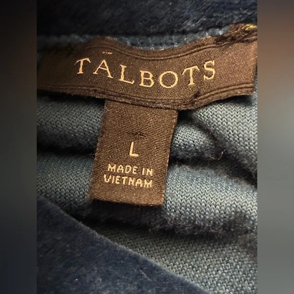 Talbots Teal Velour Dress - Picture 7 of 11